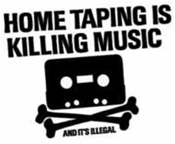 Home taping is killing music logo
